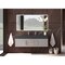 Castello Usa Nile 60" Wall Mounted Gray Vanity With Black Top And Gold Handles CB-MC-60G-GLD-2053-BL - alternate 7